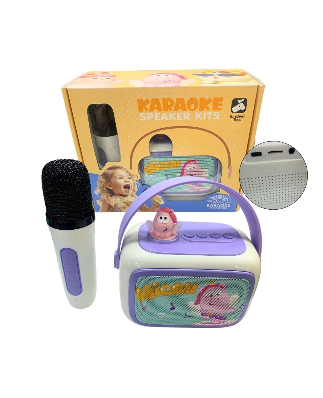 Parlante karaoke con micfrofono infantil